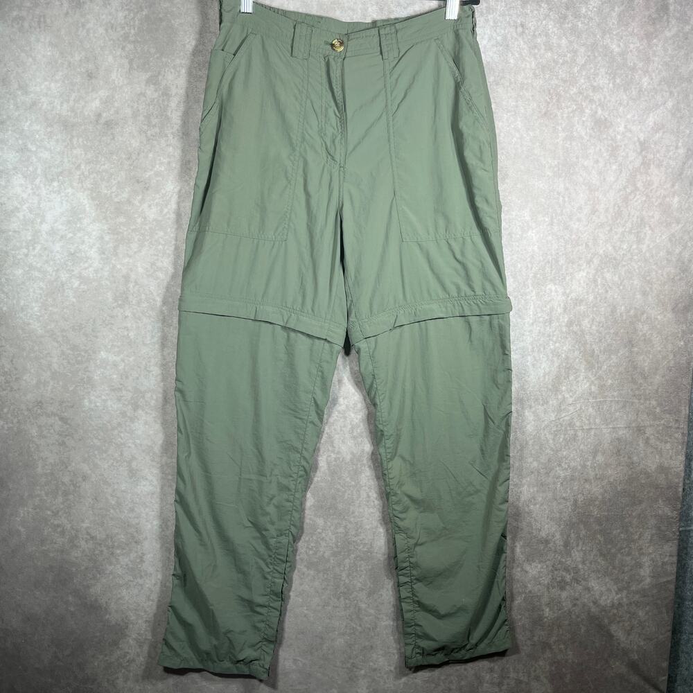 ExOfficio Fishing Pants Womens Small 6-8‎ Green Convertible Pockets Outdoor